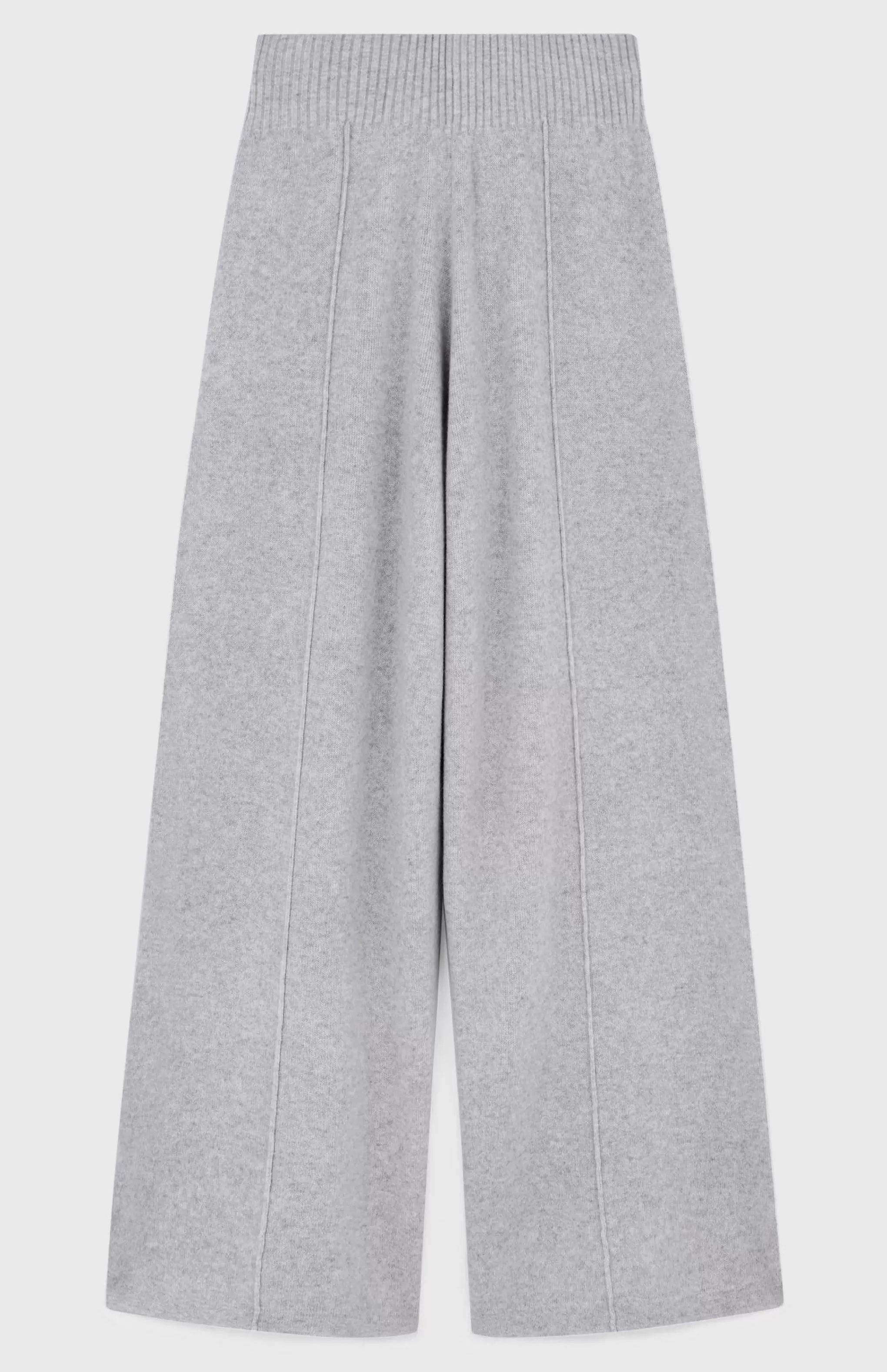 Best Cashmere Blend Trousers In Grey Melange Men/Women Trousers