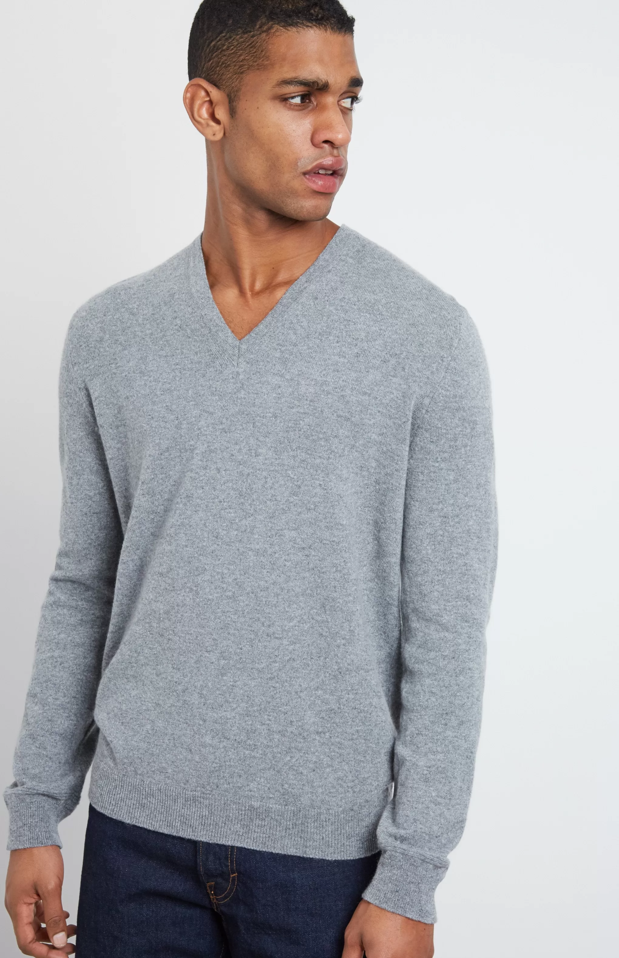 Clearance Cashmere Jumper In Grey Men Gifts for Men