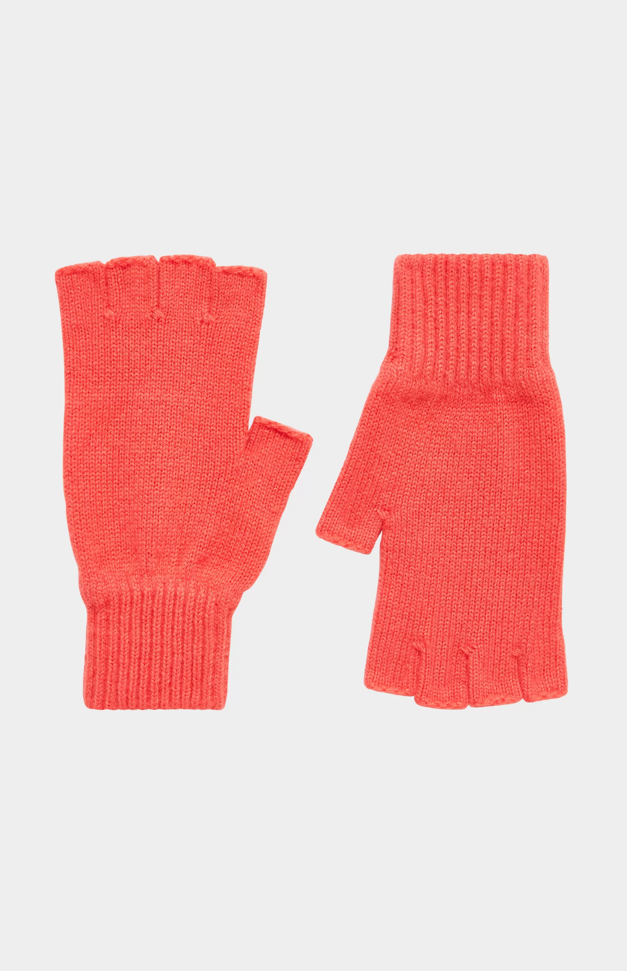 Best Sale Cosy Cashmere Fingerless Glove In Coral Men/Women Gifts For Women