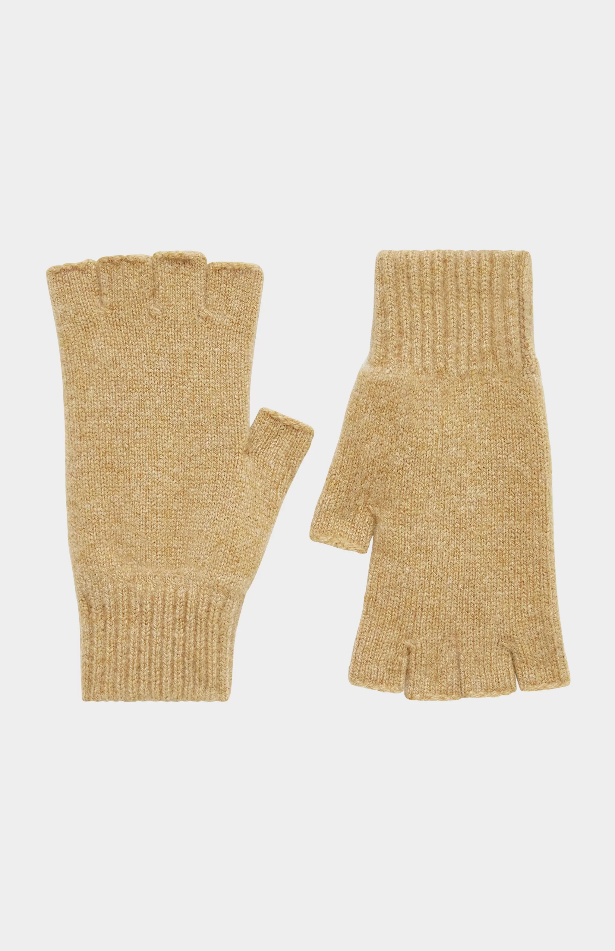 Flash Sale Cosy Cashmere Fingerless Glove In Sand Men/Women Gloves