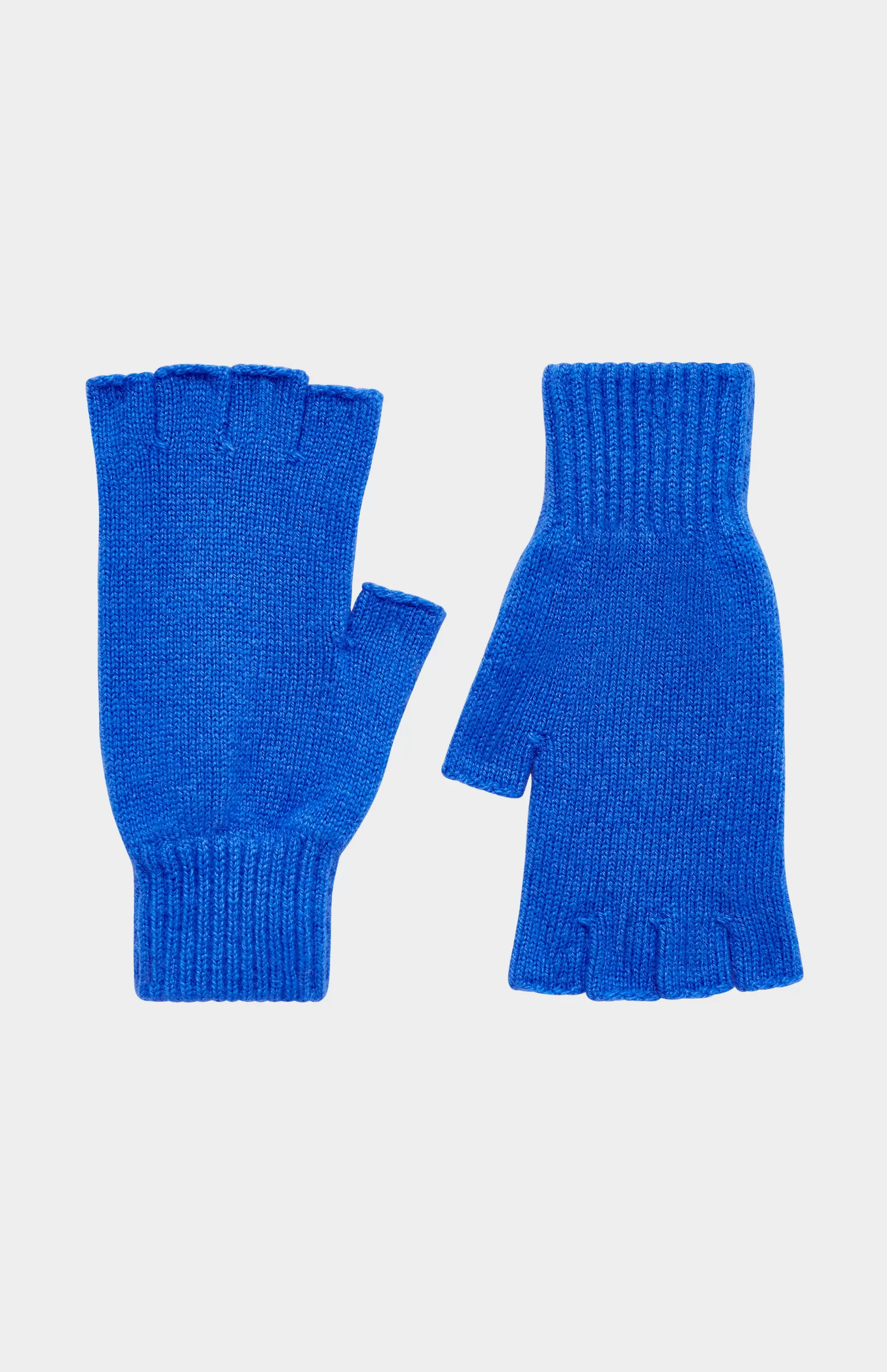 New Cosy Cashmere Fingerless Glove In Sapphire Blue Men/Women Gloves