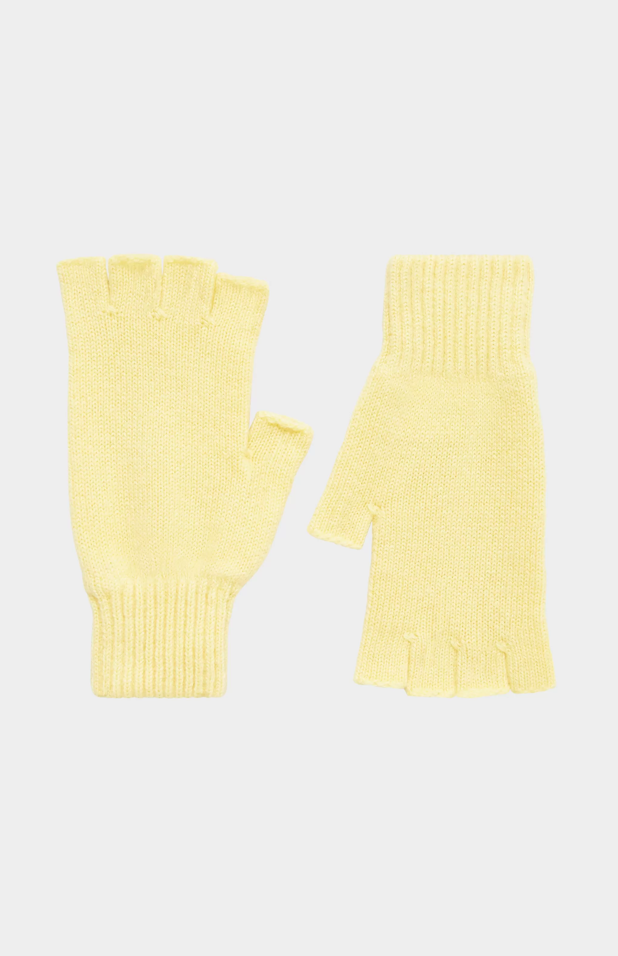 Best Sale Cosy Cashmere Fingerless Glove In Yellow Men/Women Conscious Collection