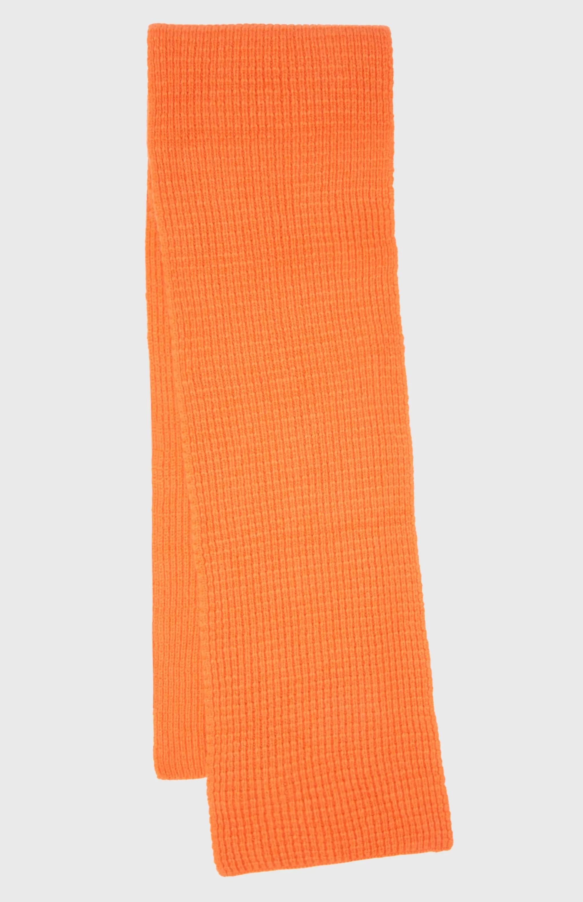 Discount Cosy Cashmere Scarf In A Waffle Stitch In Apricot Orange Men Scarves