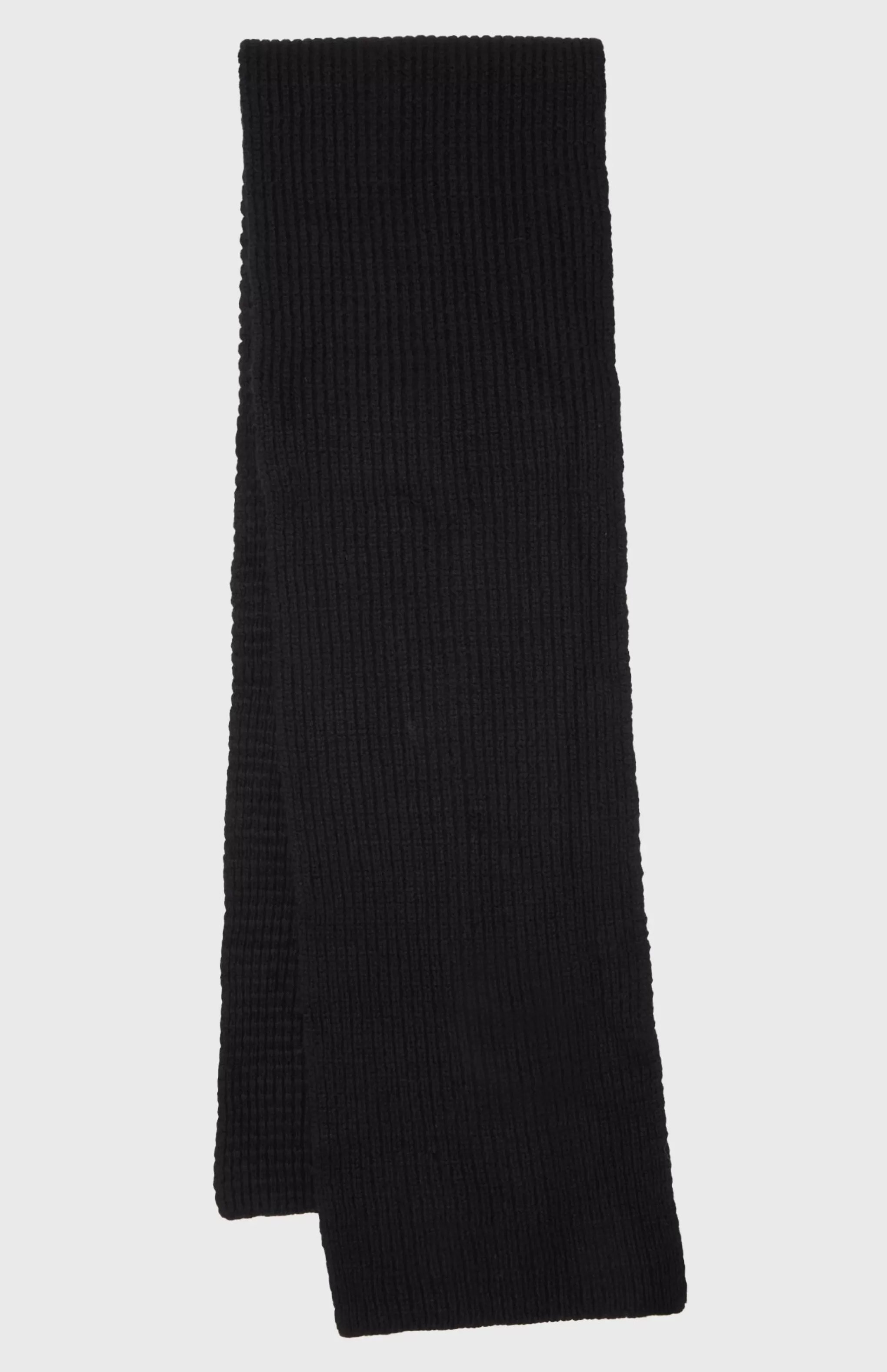 Best Sale Cosy Cashmere Scarf In A Waffle Stitch In Black Men/Women Cashmere