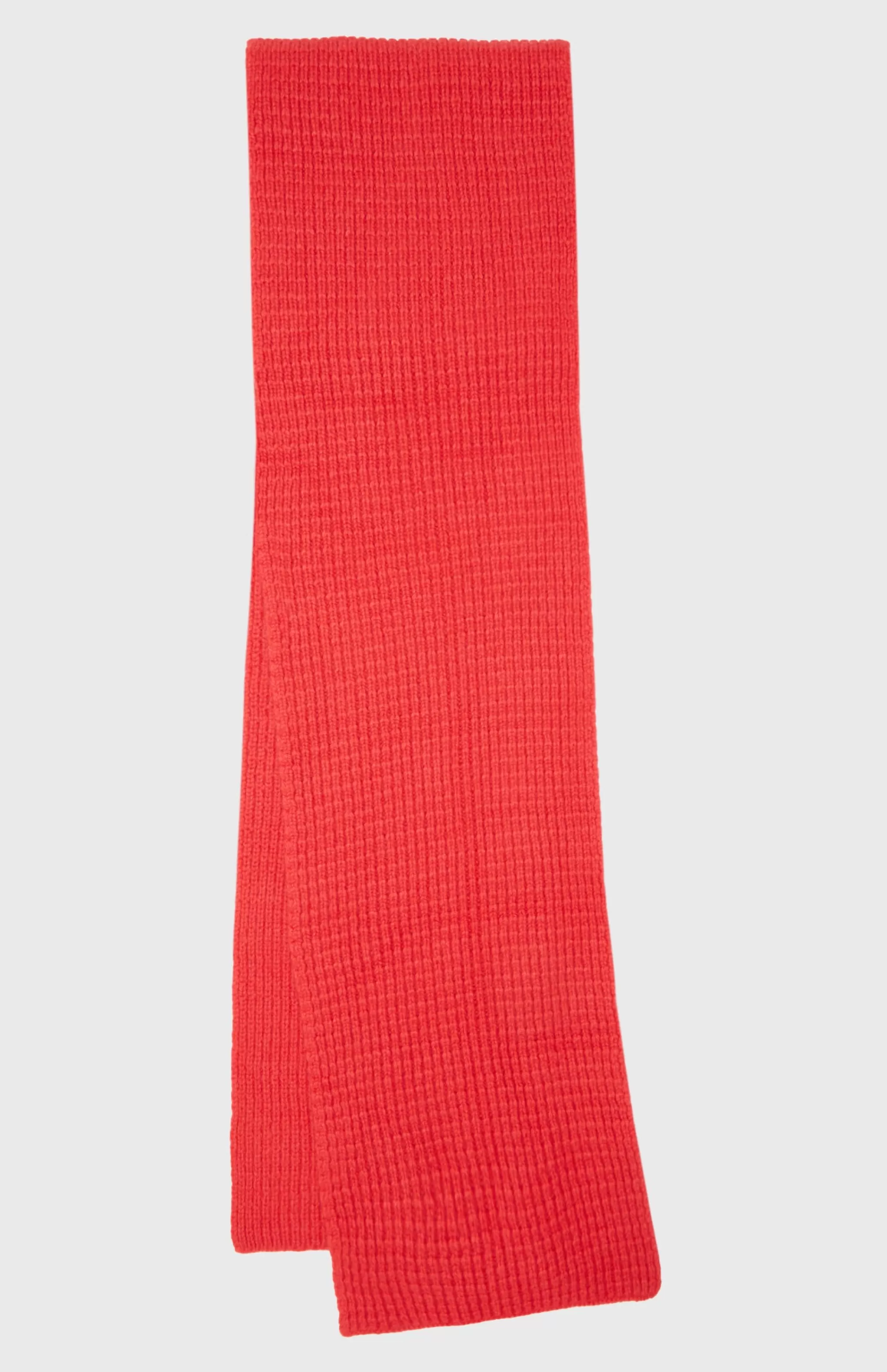 Discount Cosy Cashmere Scarf In A Waffle Stitch In Poppy Red Men/Women Cashmere