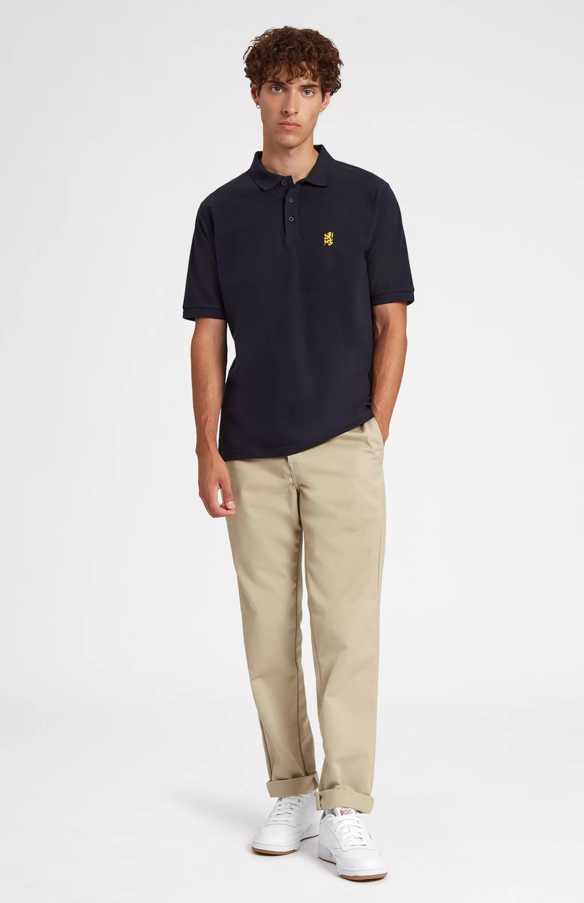 Best Cotton Heritage Golf Polo Shirt In Navy Men Pringle Heritage Unisex Collections