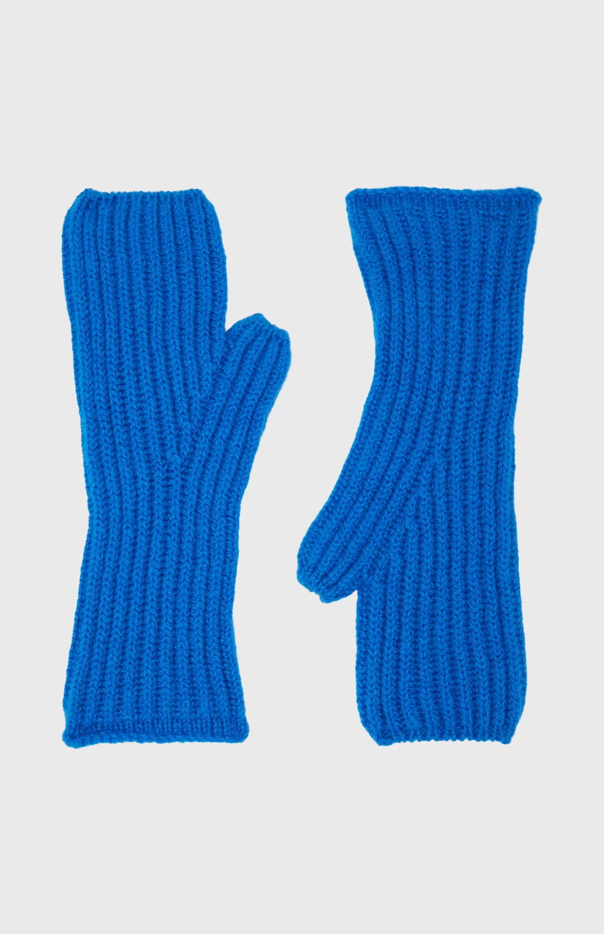 Discount Fisherman's Rib Knit Cashmere Wrist Warmers In Dark Blue Men/Women Gloves