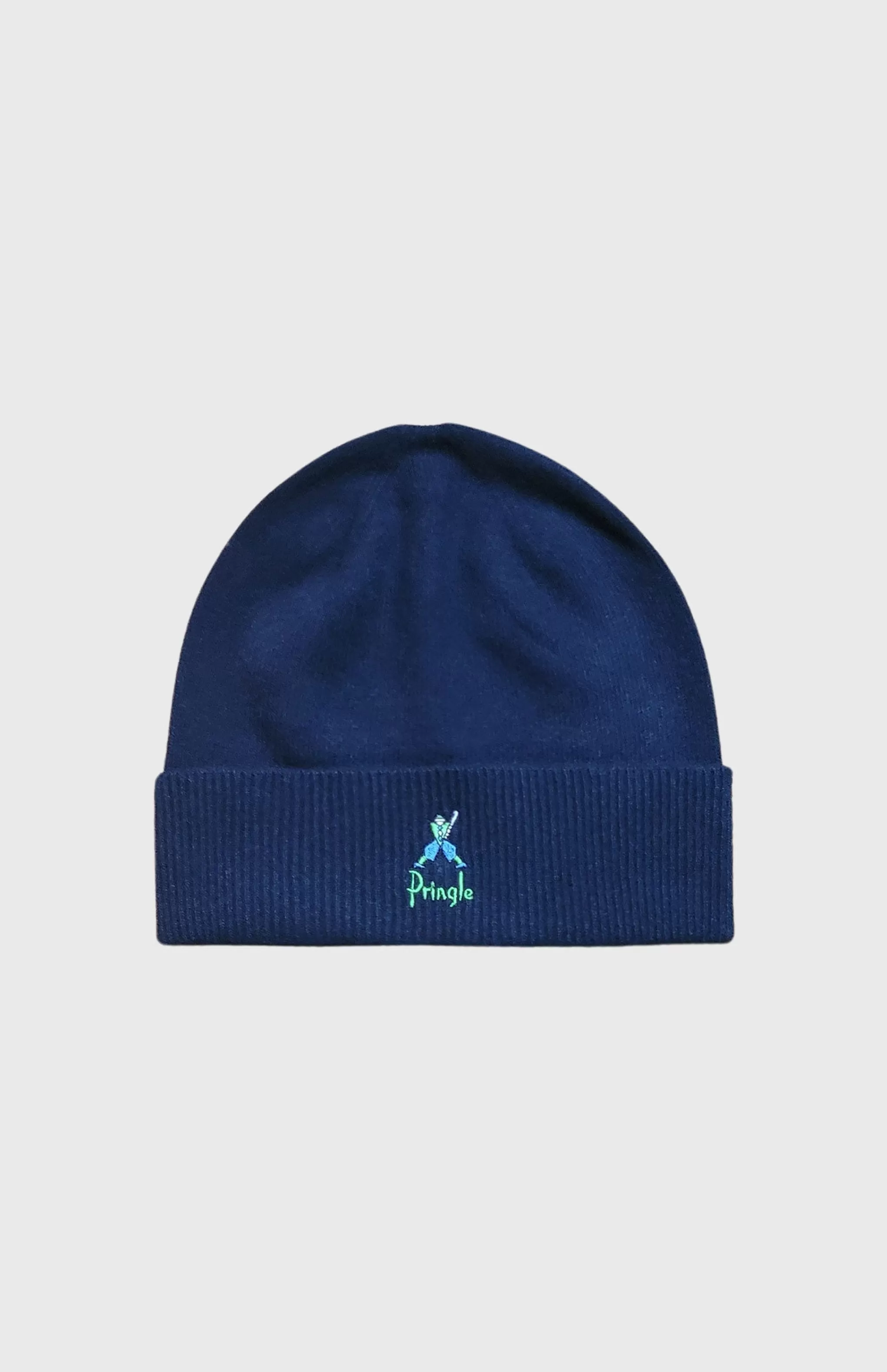 Cheap Geometric George Embroidered Lambswool Beanie In Navy Men Pringle Heritage Unisex Collections