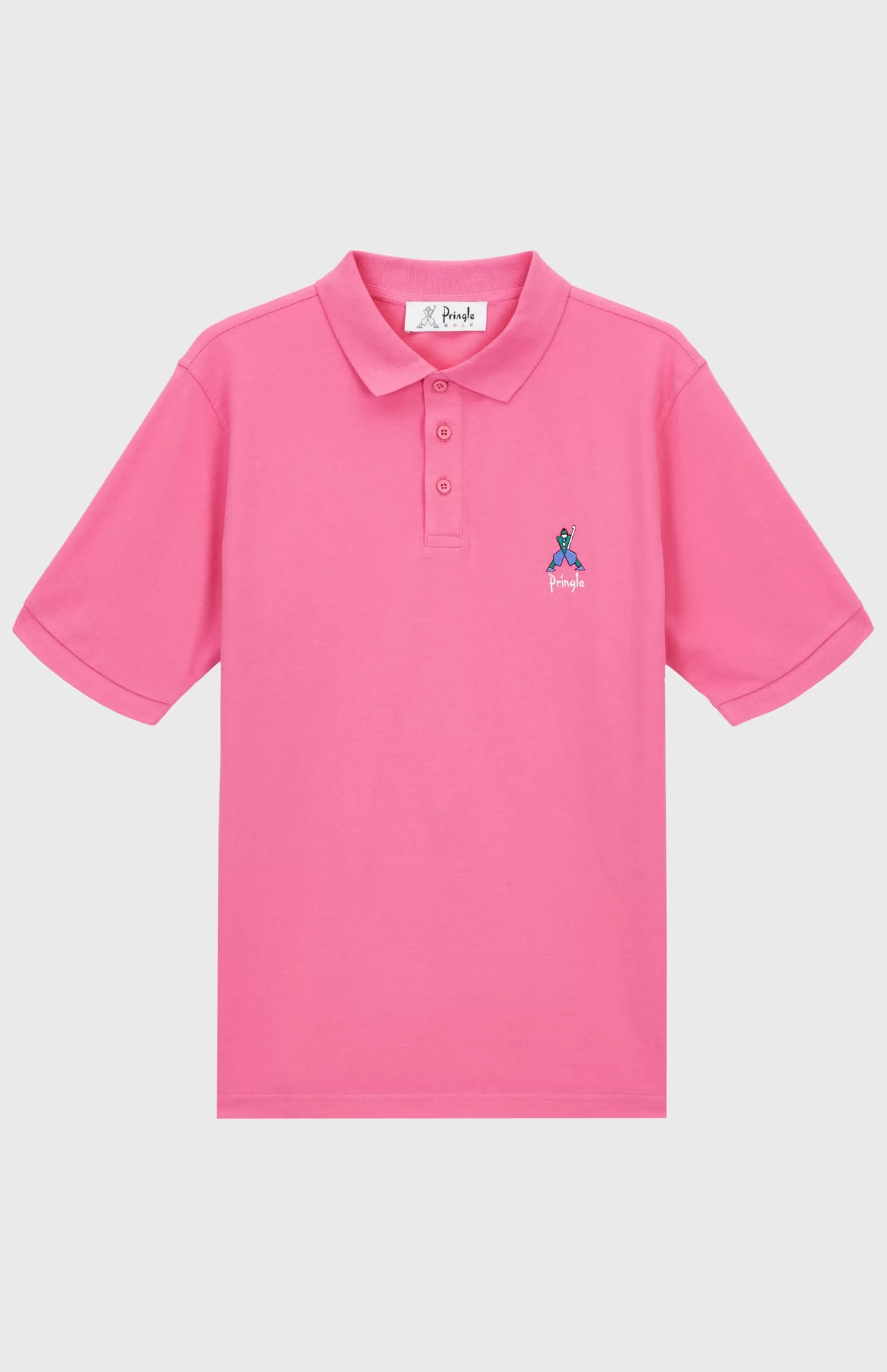 Flash Sale Geometric George Golf Cotton Polo Shirt In Heather Pink Men Cotton