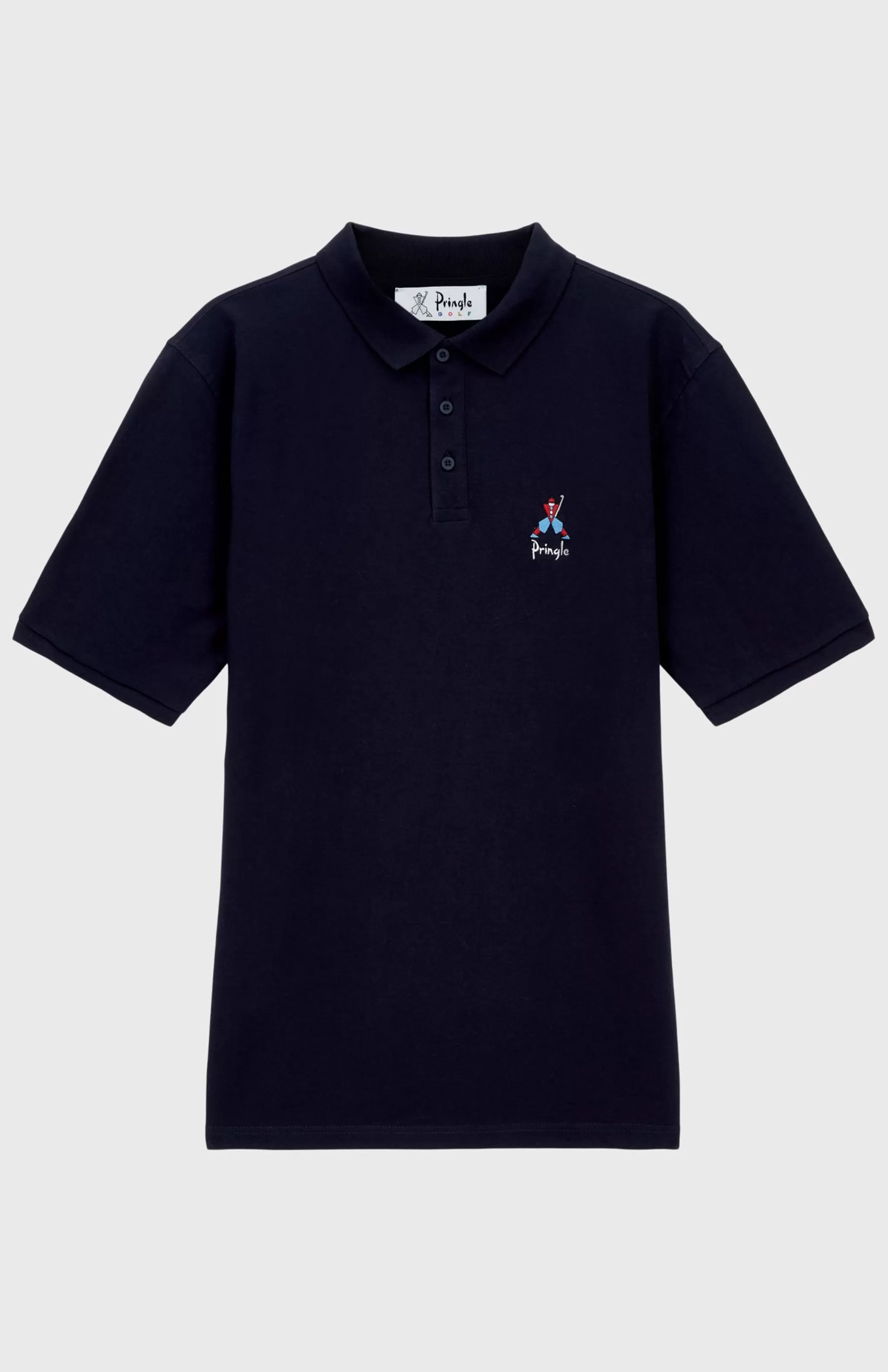 Outlet Geometric George Golf Cotton Polo Shirt In Navy Men Polo Shirts