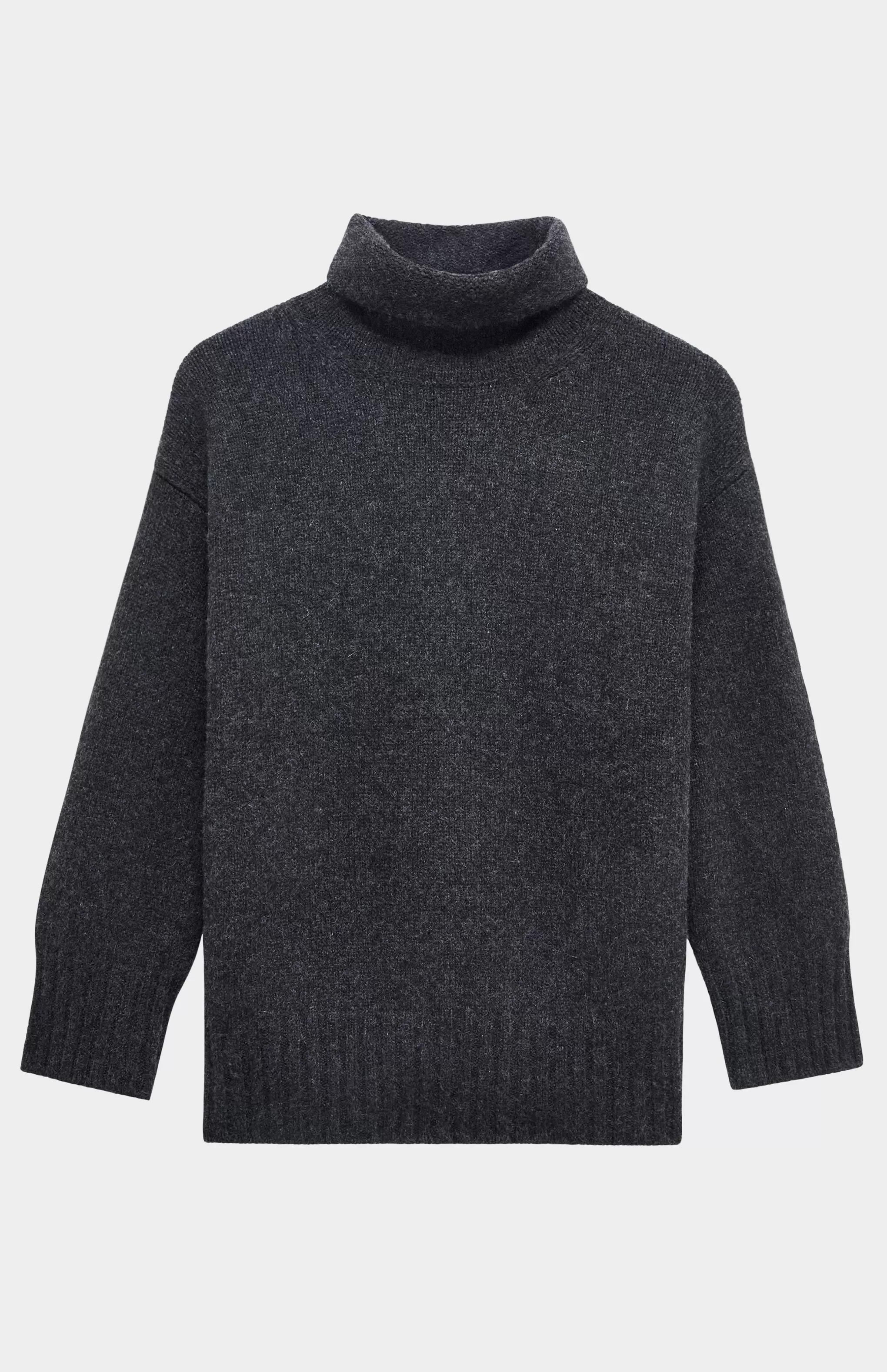 Best High Neck Cosy Cashmere Jumper In Charcoal Men/Women Cashmere