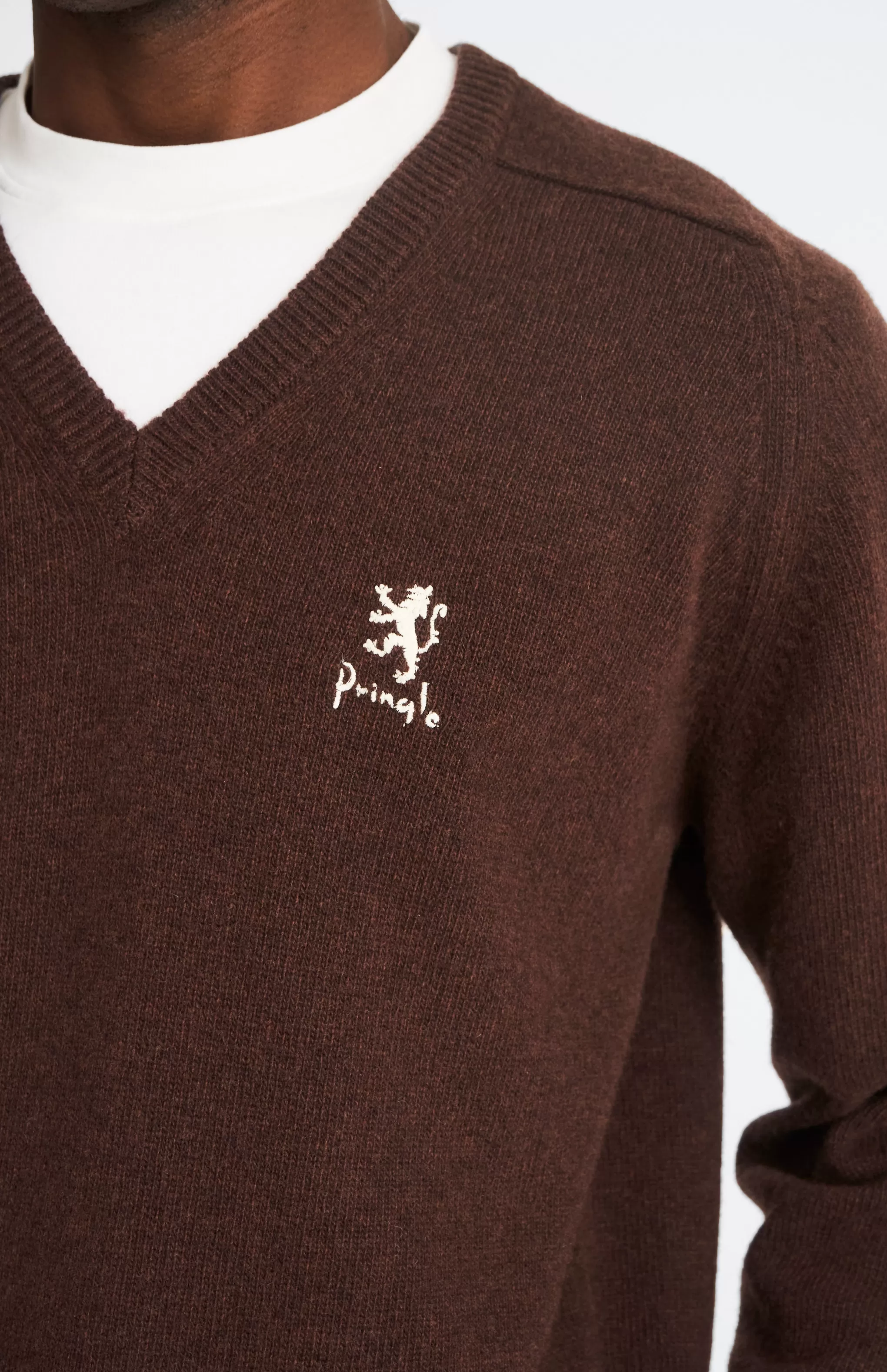 Cheap Lambswool Archive Jumper In In Dark Brown Men Pringle Heritage Unisex Collections