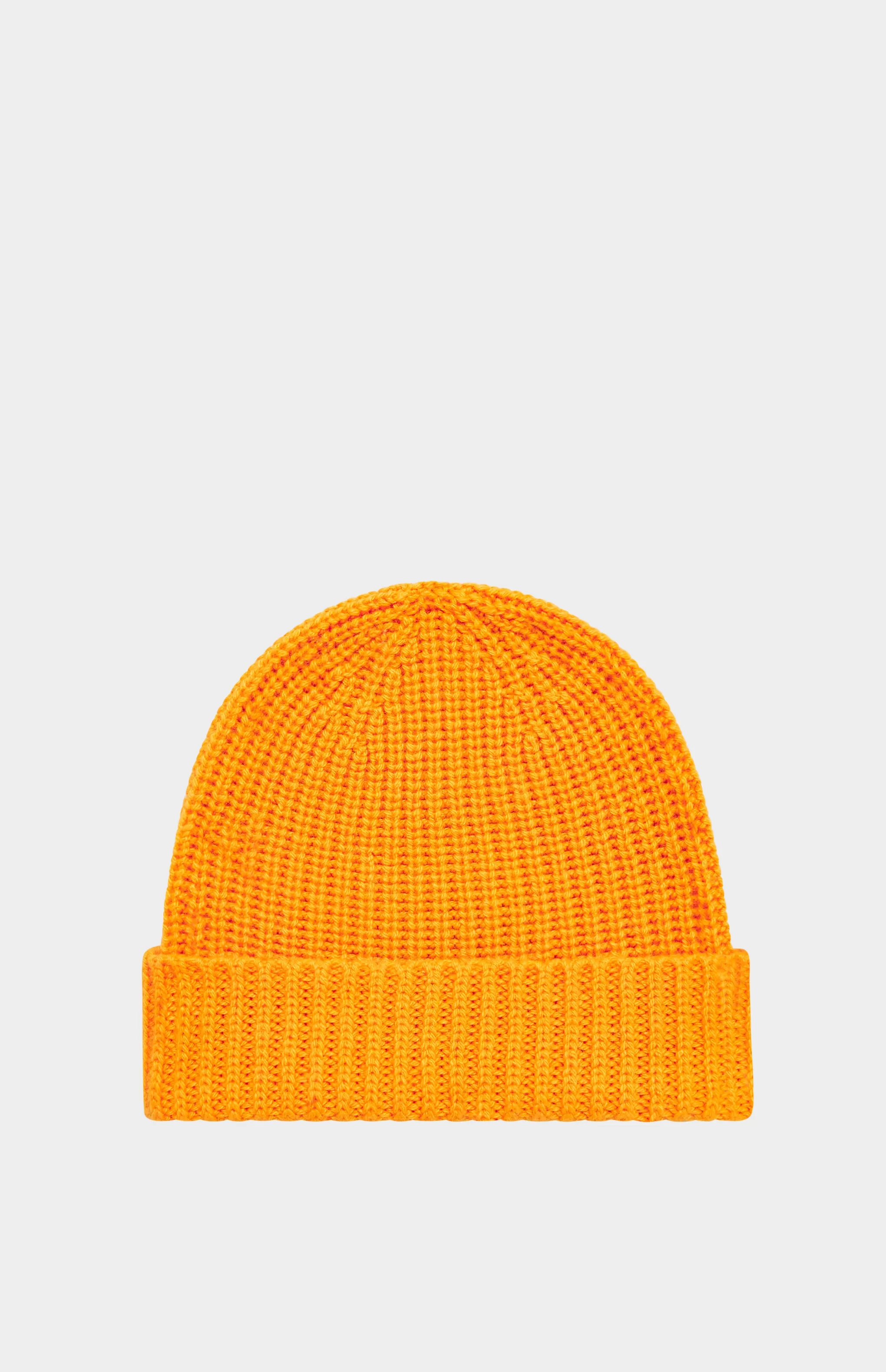Best Ribbed Cosy Cashmere Beanie In Orange Men Conscious Collection