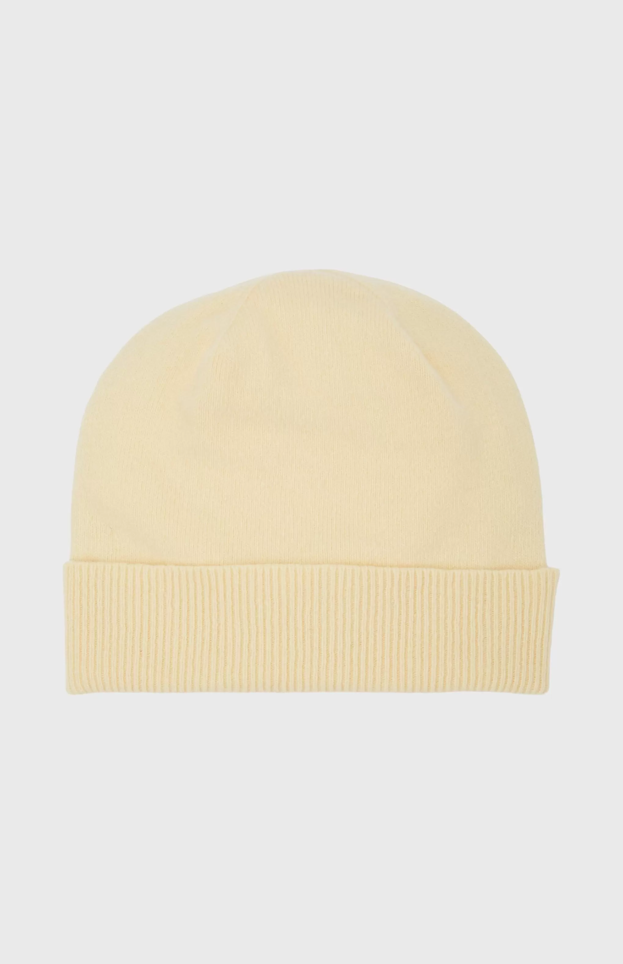 Cheap Ribbed Wool Cashmere Blend Beanie In Yellow Men Hats