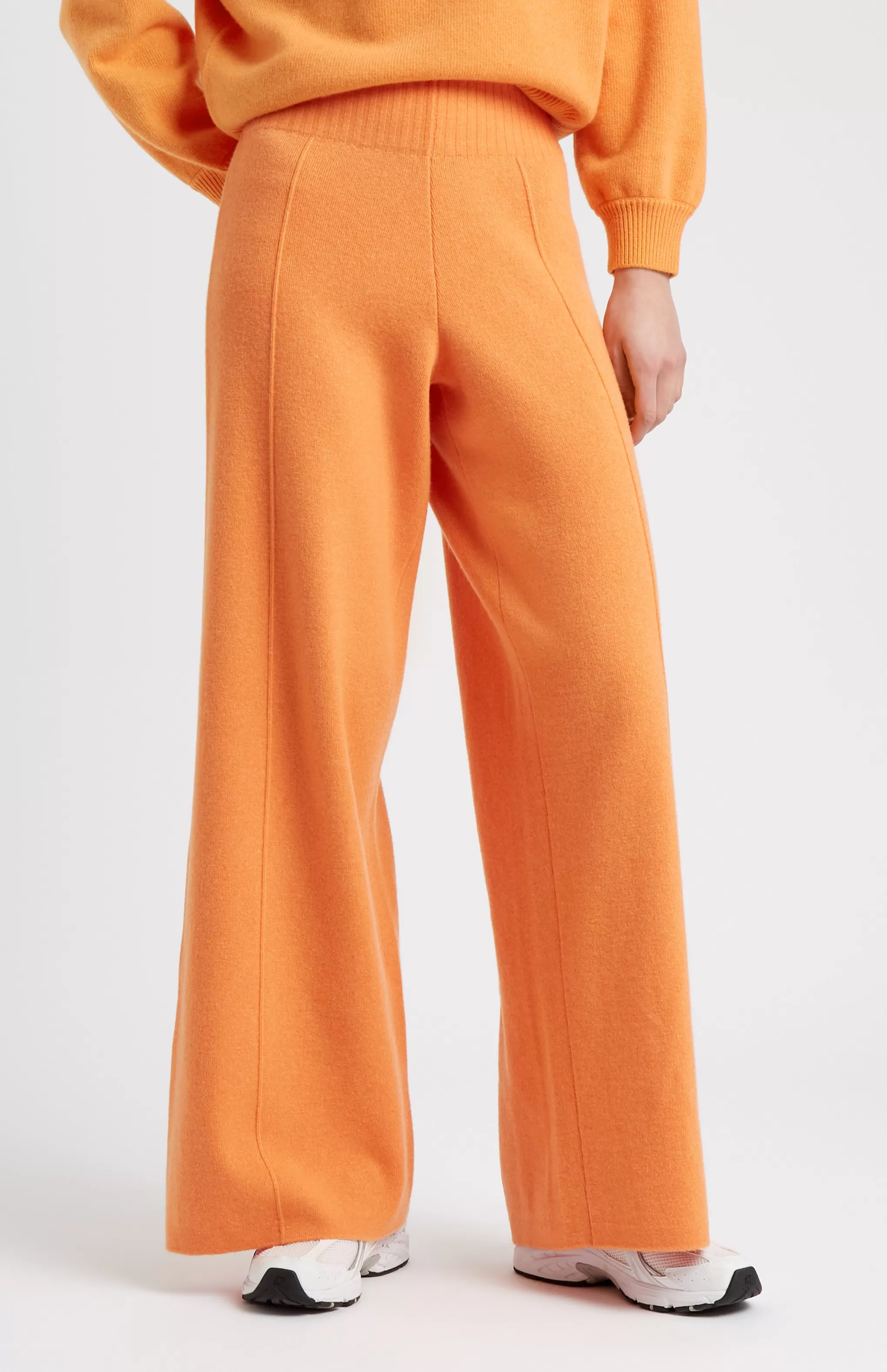 Best Sale Women's Cashmere Blend Trousers In Burnt Orange Men/Women Trousers